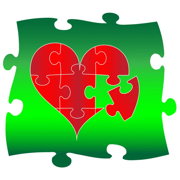 Miłość puzzle.vector — Wektor stockowy