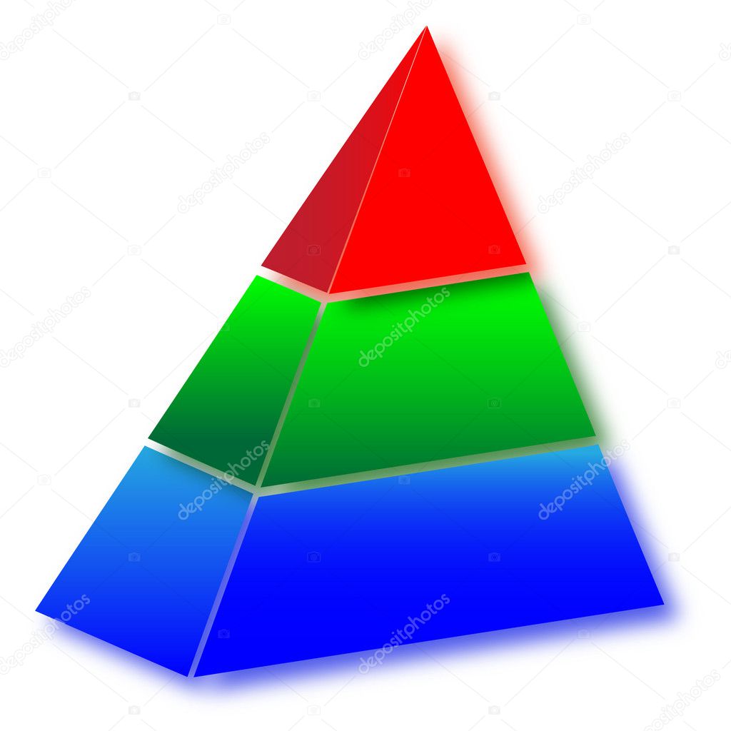 3d Сolored pyramid.Vector