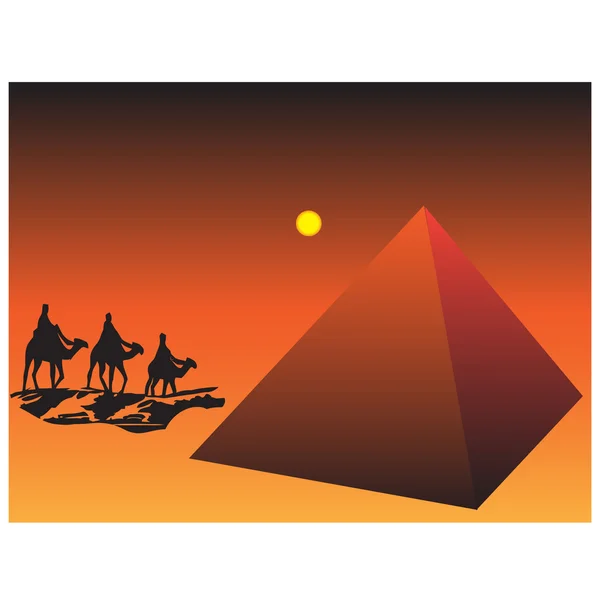 Las pirámides egipcias.Vector — Vector de stock