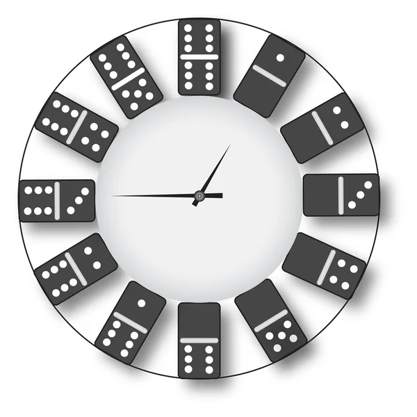 Horloge de domino.Vector — Image vectorielle