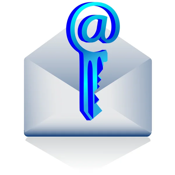 Chaves por mail.Vector — Vetor de Stock