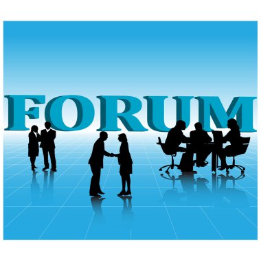 Business forum.Vector clipart