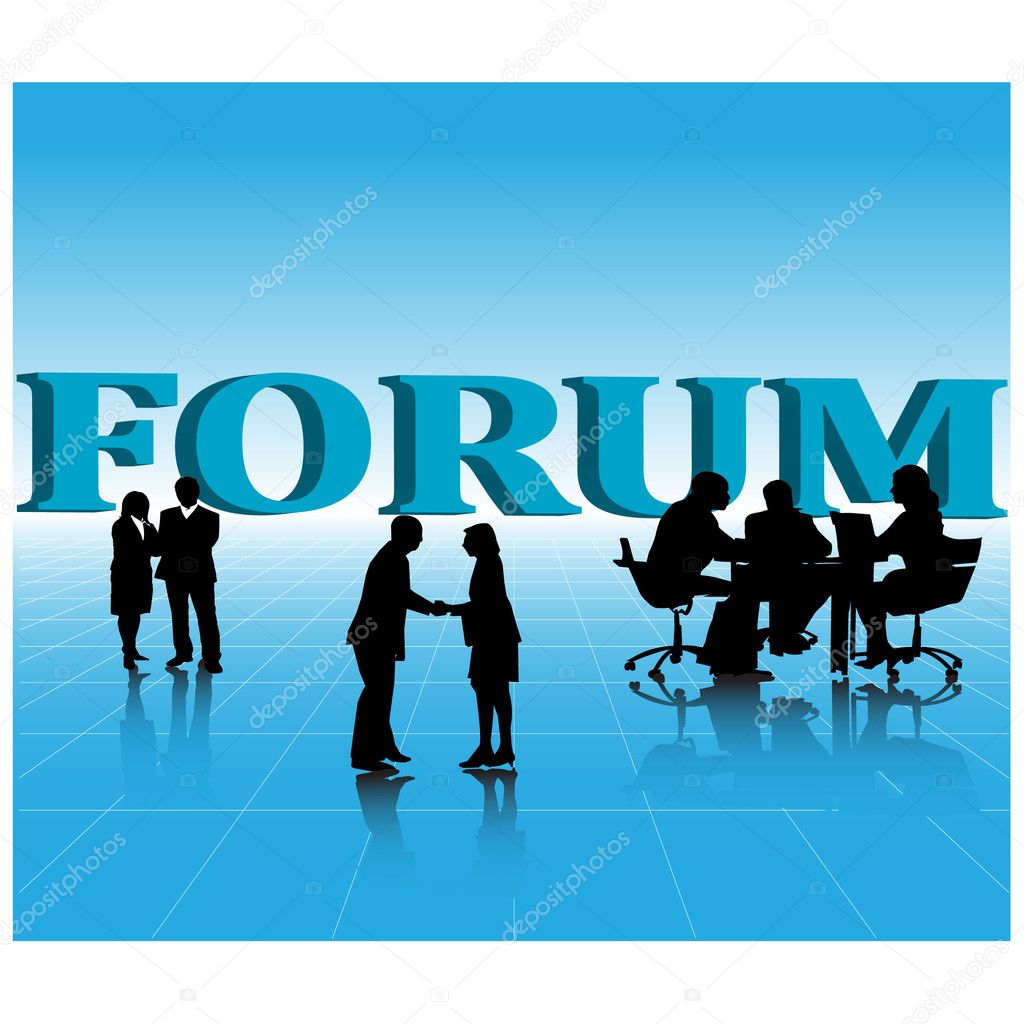 Business forum.Vector