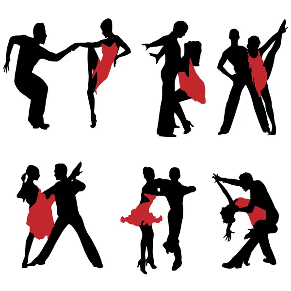 Танцующие пары. — стоковый вектор