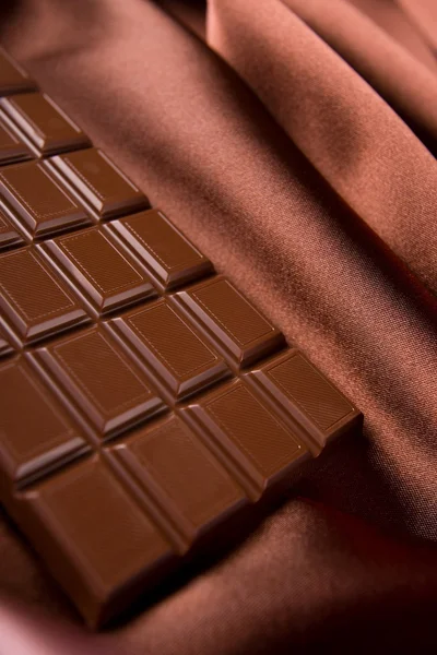 Chocolate and silk — Stock Photo, Image