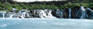 Hraunfossar waterfall clipart
