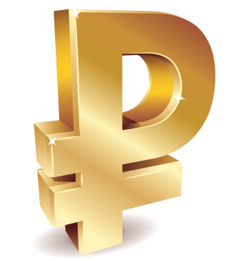 Russian ruble symbol clipart