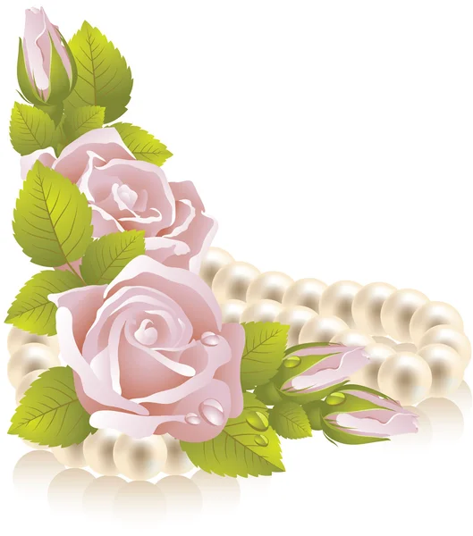 Rose rose composition — Image vectorielle