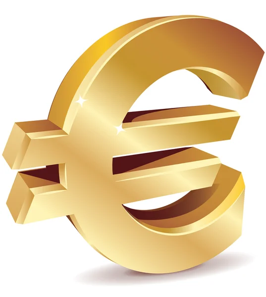 Símbolo euro — Vector de stock