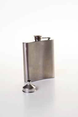 Hip beyaz zemin üzerine izole flask