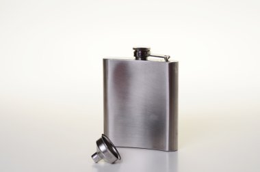 Hip beyaz zemin üzerine izole flask