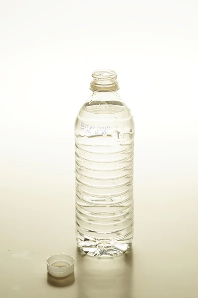 Бутылка воды и копилка изолированы на Стоковое Изображение