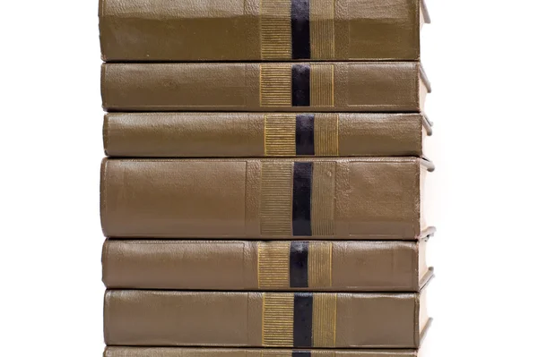Στοίβα βιβλία που απομονώνονται σε λευκό — Φωτογραφία Αρχείου