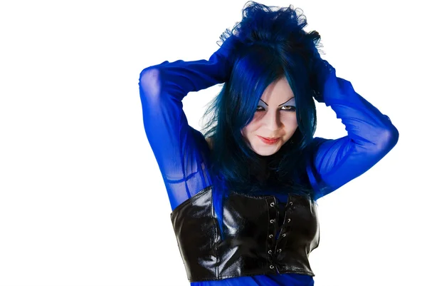 Smiling Cyber Goth girl — Stock Photo, Image