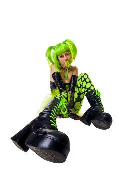 Funny cyber goth girl clipart