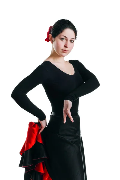 Piękna młoda kobieta taniec flamenco — Zdjęcie stockowe