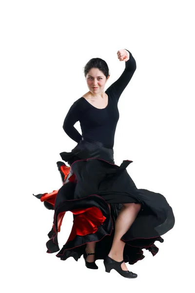 Vrouw flamenco dansen — Stockfoto