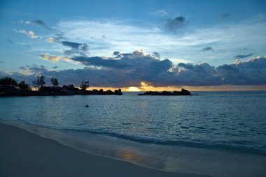 Seychelles Sunset clipart