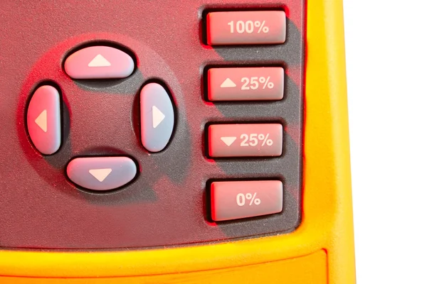 Joystick och procent nycklar av kalibrator — Stockfoto