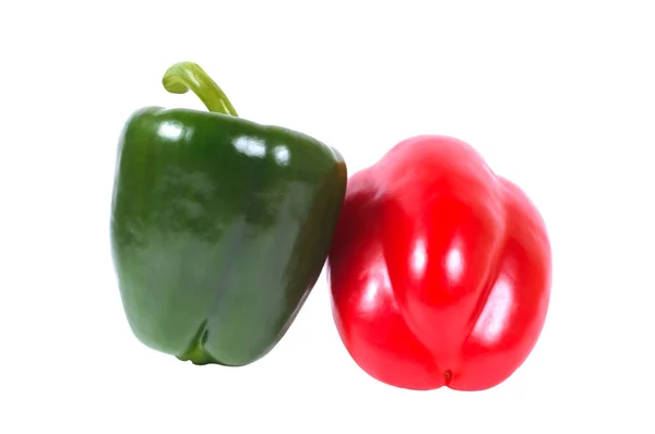 Three pepper on a white background — Stock Photo, Image