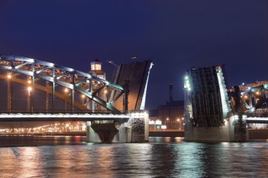 Drawbridge in St. Petersburg. clipart