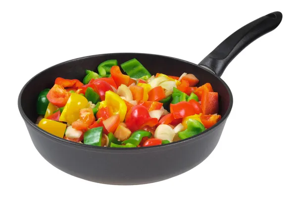 Sartén para asar con verduras . Imagen De Stock