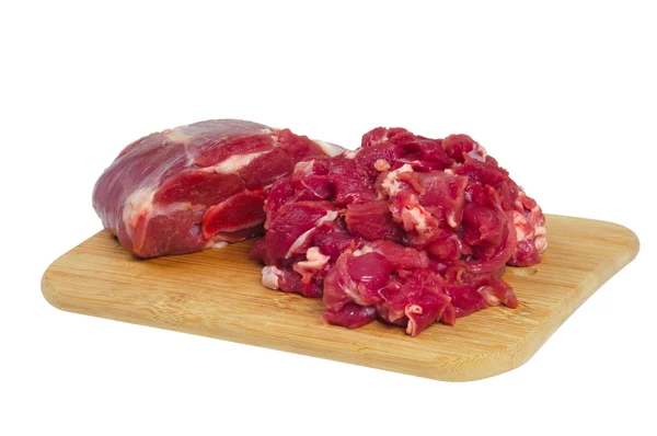 L'intero pezzo e carne di montone tagliata a fette — Foto Stock