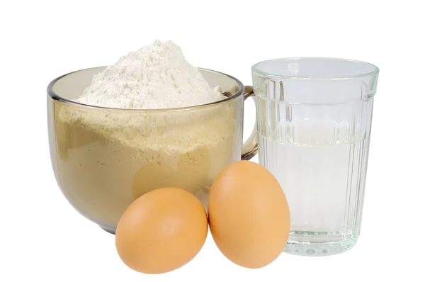 stock image Flour, water and eggs.