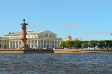 Rusya, saint-petersburg, ok Vasilevski ada, rostral colum