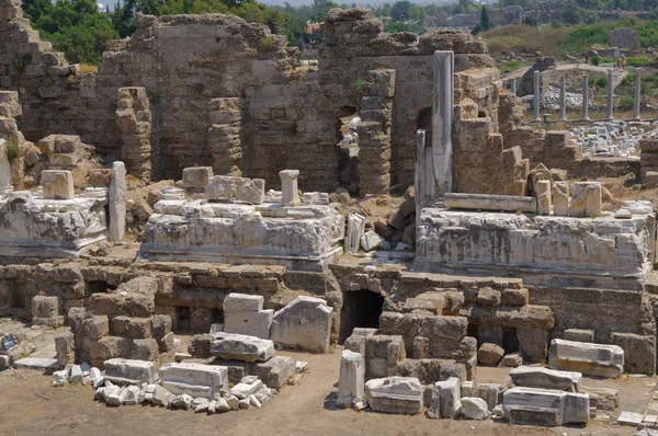 古代の円形劇場の遺跡。トルコ側 — ストック写真