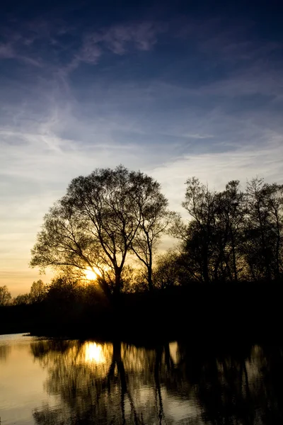 Fluss Sonnenuntergang 3 — Stockfoto