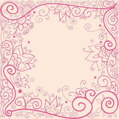 Floral pattern pink clipart