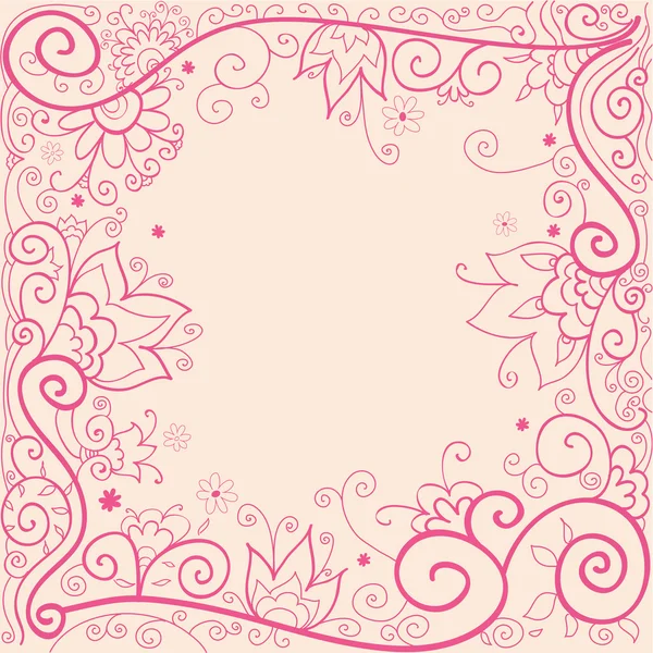 ピンクの花柄のパターン — ストックベクタ