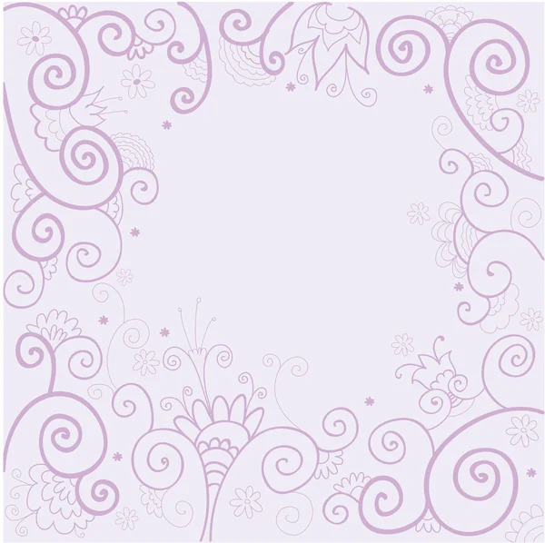 Vector handdrown floral background — Stock Vector