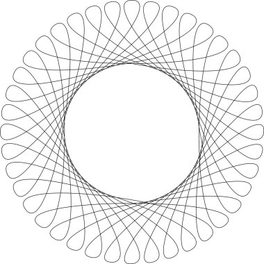 Spirograph pattern frame clipart