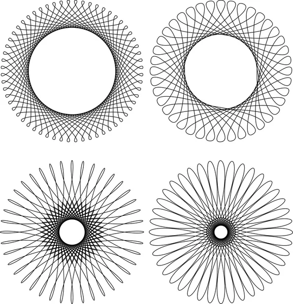 Spirograph pattern frame — Stock Vector