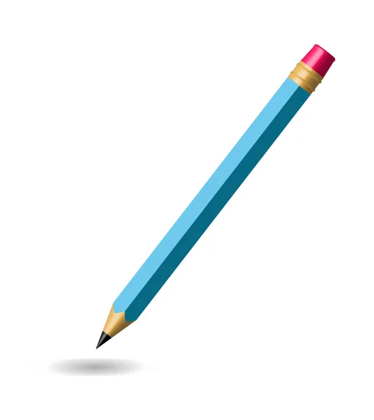 Bleistift isoliert auf weißem Hintergrund — Stockvektor