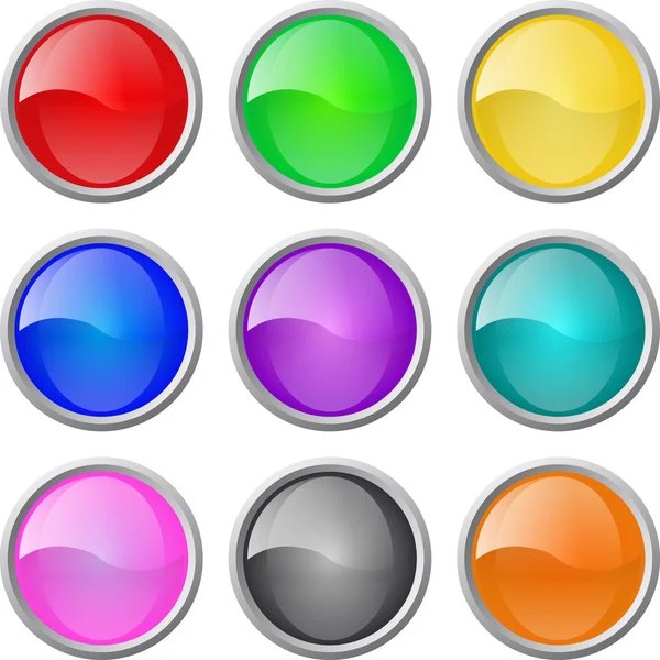 stock vector Set of vector glossy web blank buttons