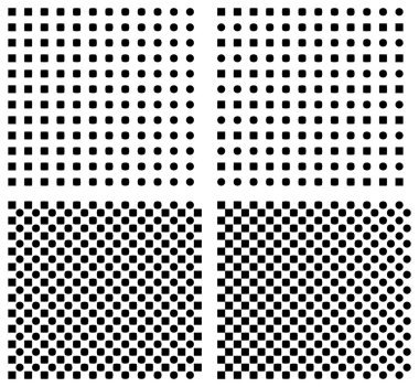 Set of halftone background clipart