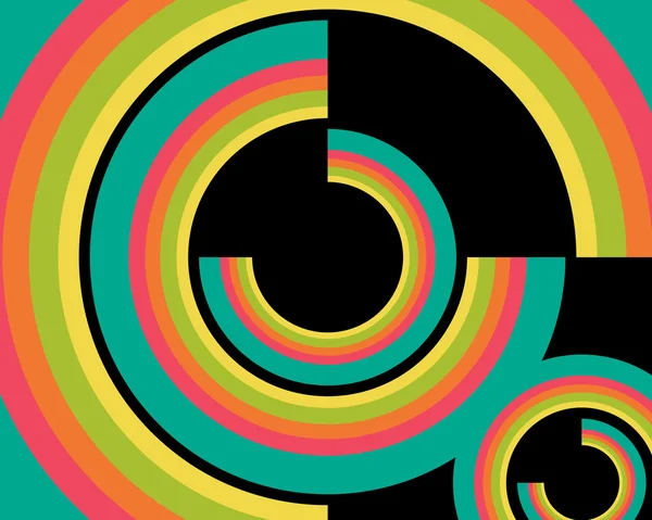 Cercles motif rétro papier peint — Image vectorielle