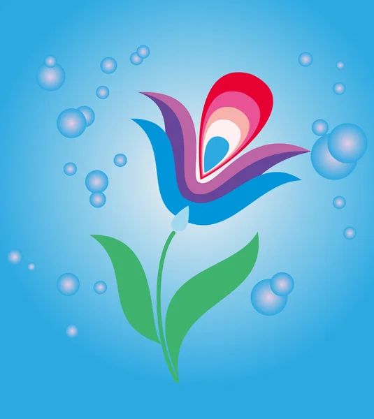 Μπλε mystic λουλούδι — Διανυσματικό Αρχείο