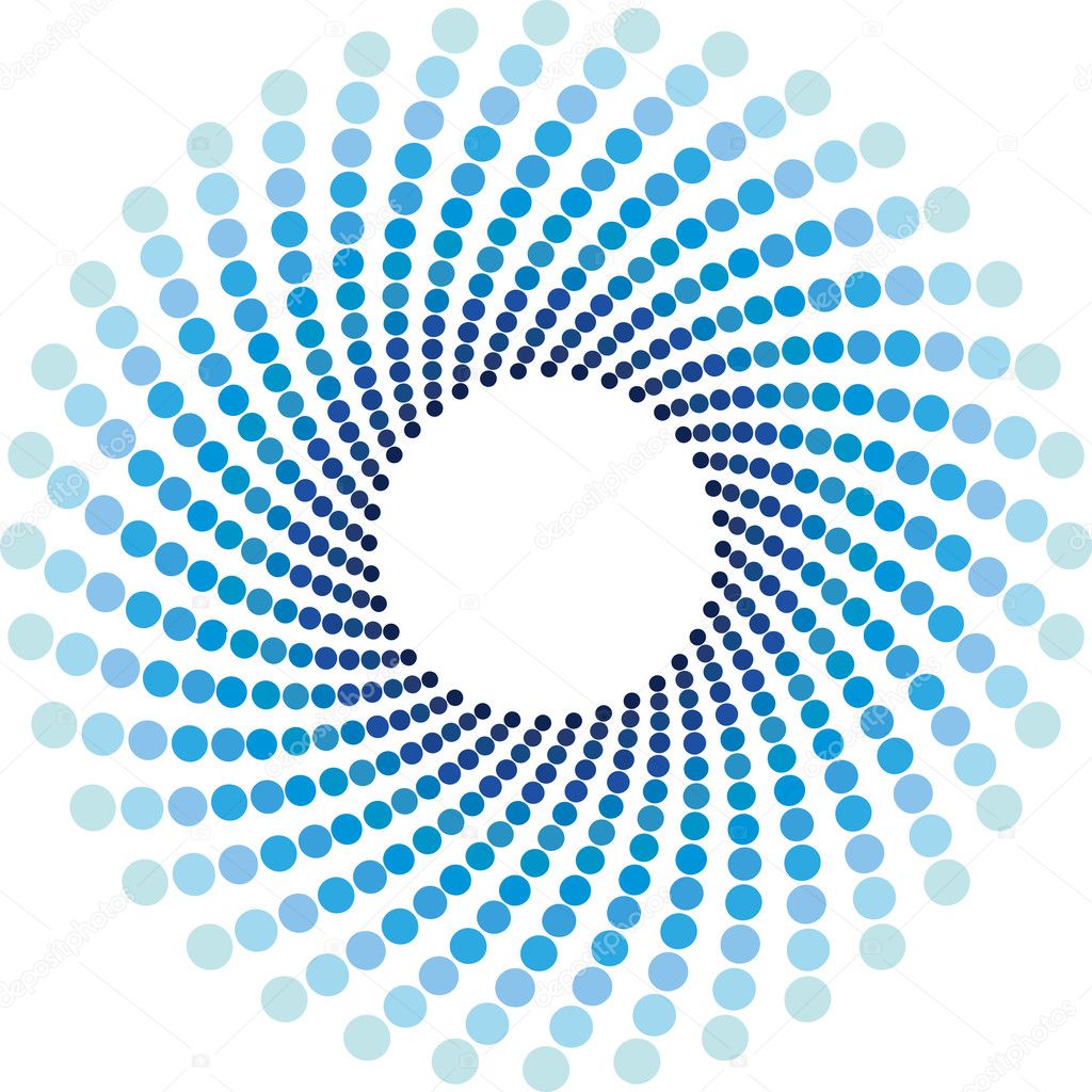 Blue halftone circles background