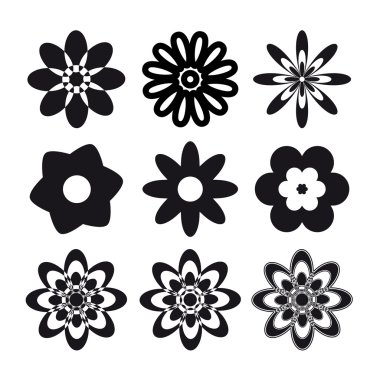 Set of flower tattoo clipart