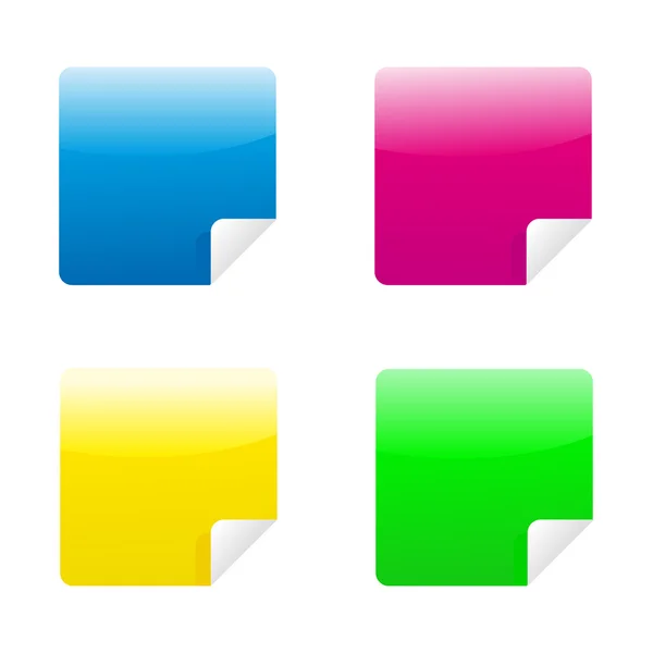 Set dari stiker multicolored - Stok Vektor