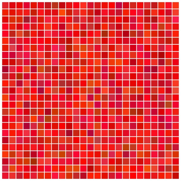 Čtverhranné červené mozaikové pozadí — Stockový vektor