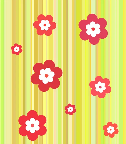 Bandes avec fleurs — Image vectorielle