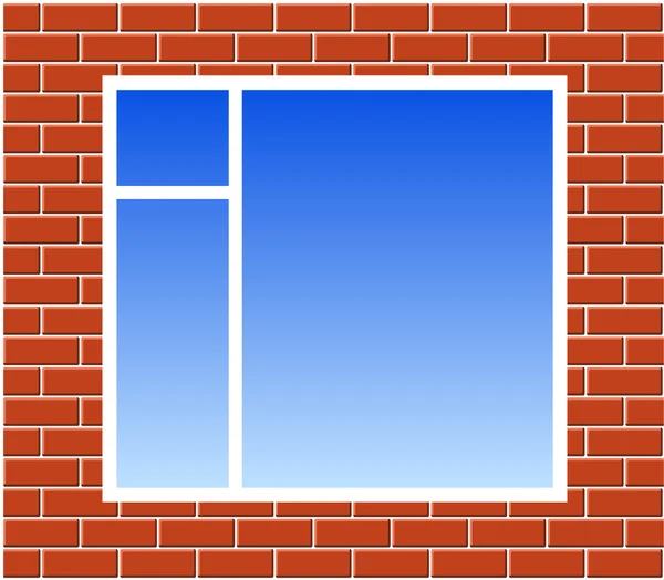 Window in wall — Stock Vector