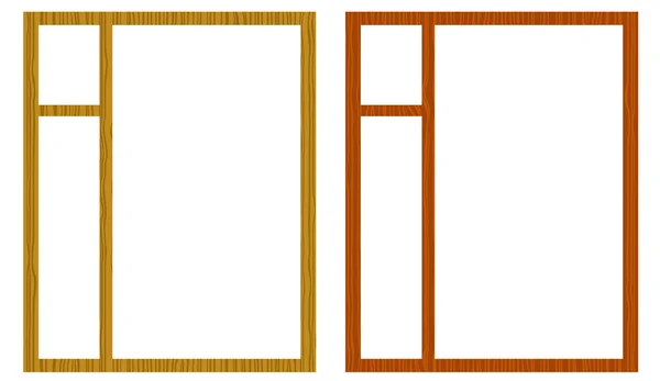 Fenêtre isolée bois — Image vectorielle