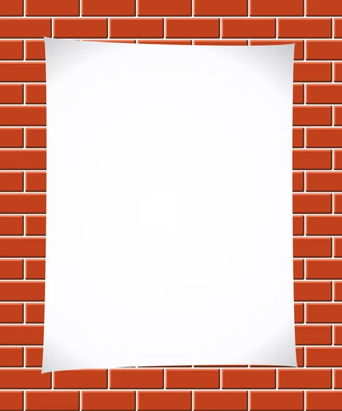 Επιστολόχαρτο σε brickwall — Διανυσματικό Αρχείο