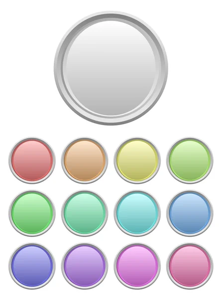 Conjunto de botões brilhantes — Vetor de Stock